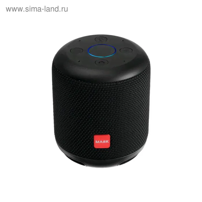 Умная колонка Prestigio Smartmate PSS101Y, Алиса, 2x3Вт, Wi-Fi, BT, AUX, 2x2200 мАч, чёрная-0
