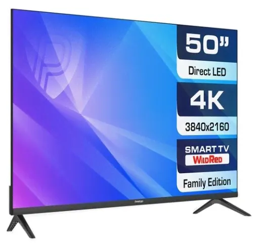 Prestigio Телевизор Prestigio PTV50SS06X 50", черный телевизор-1